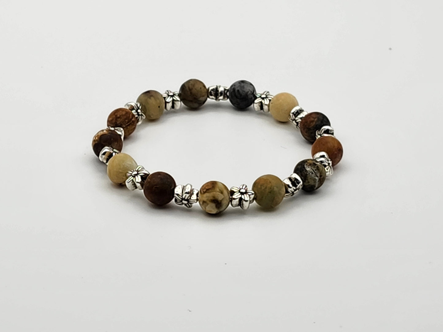 Flower Jade (matte) 8mm