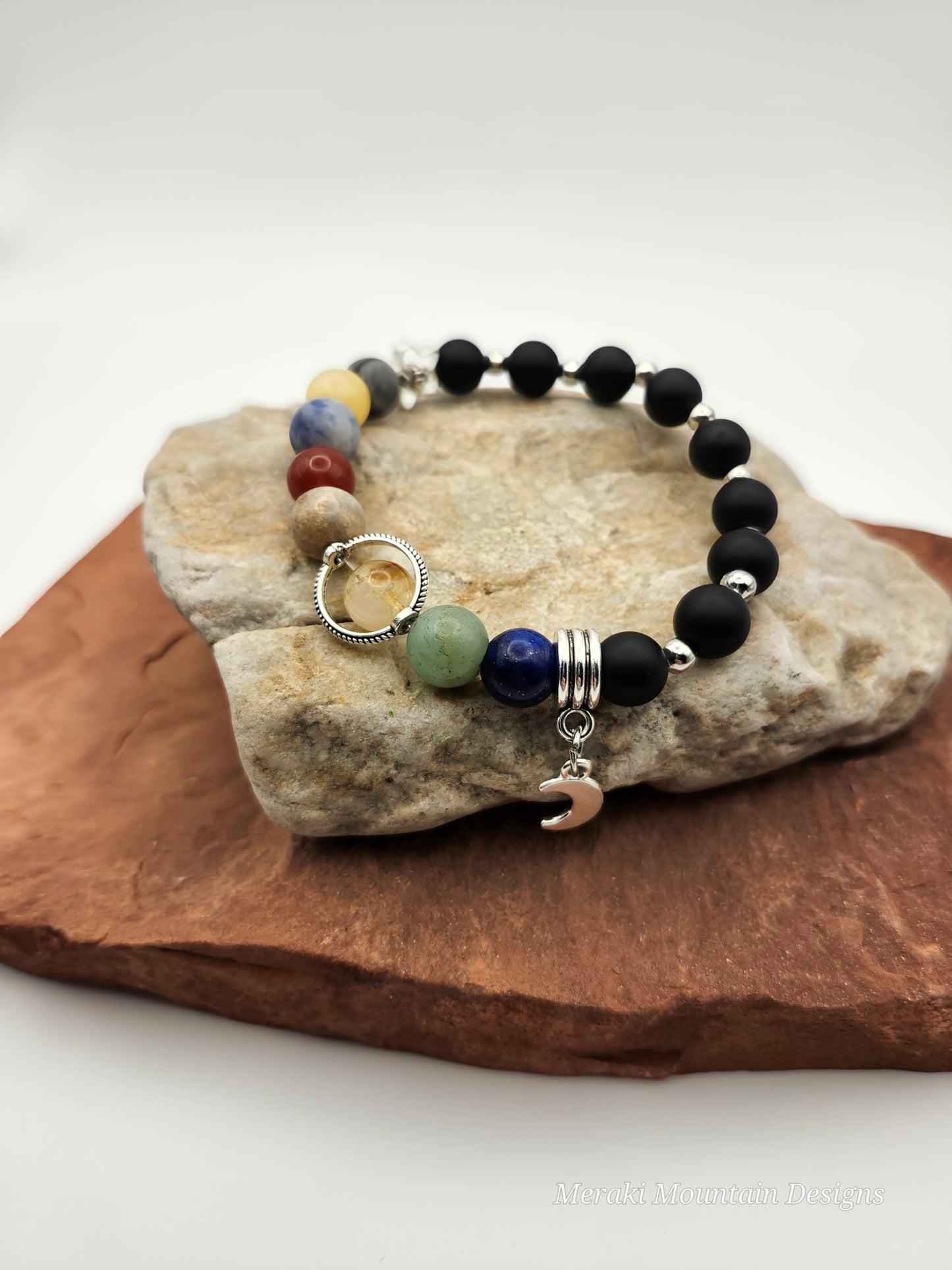 Solar System Featuring Black Onyx in Matte 8mm