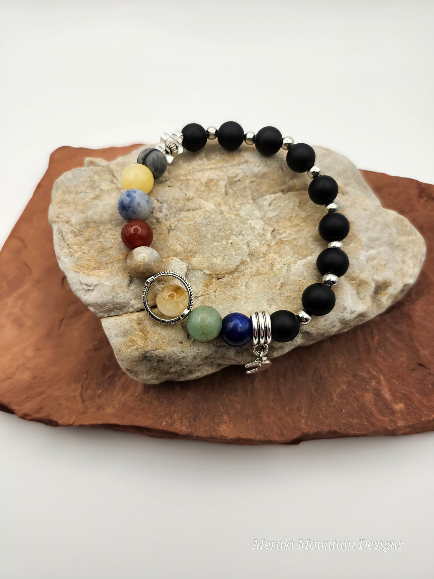 Solar System Featuring Black Onyx in Matte 8mm