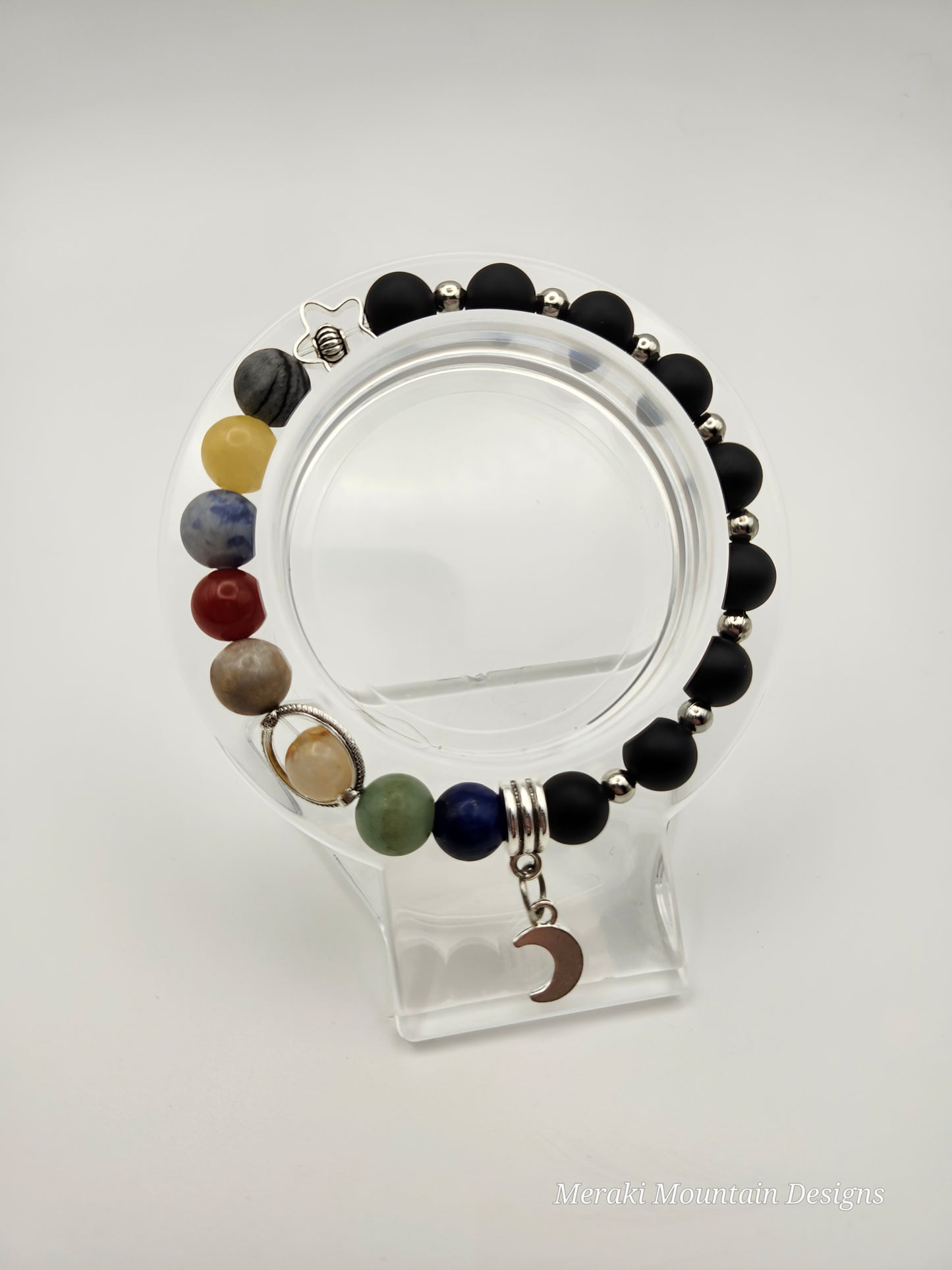 Solar System Featuring Black Onyx in Matte 8mm
