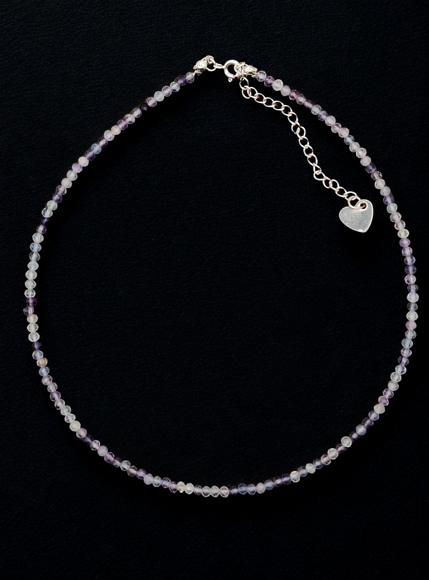 Rainbow Fluorite 3mm Multifaceted Minimalist