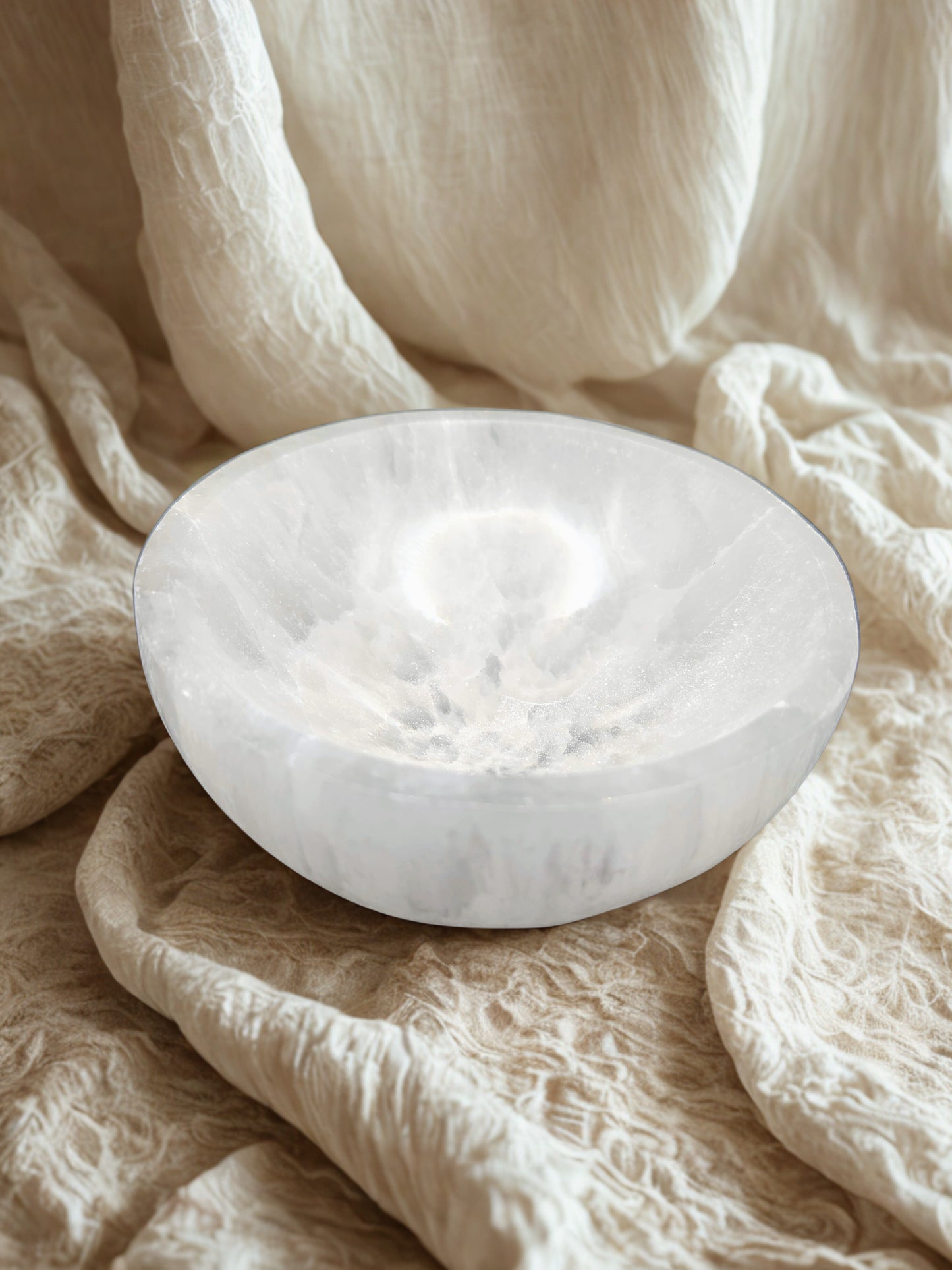 Natural Selenite Crystal Charging Bowls