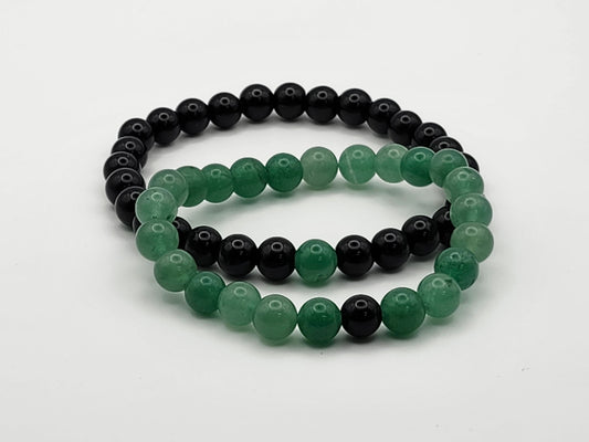 Black Obsidian + Green Aventurine