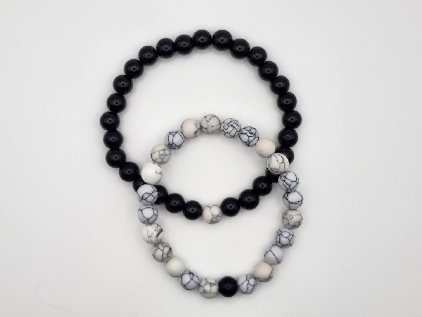 Black Obsidian + White Howlite