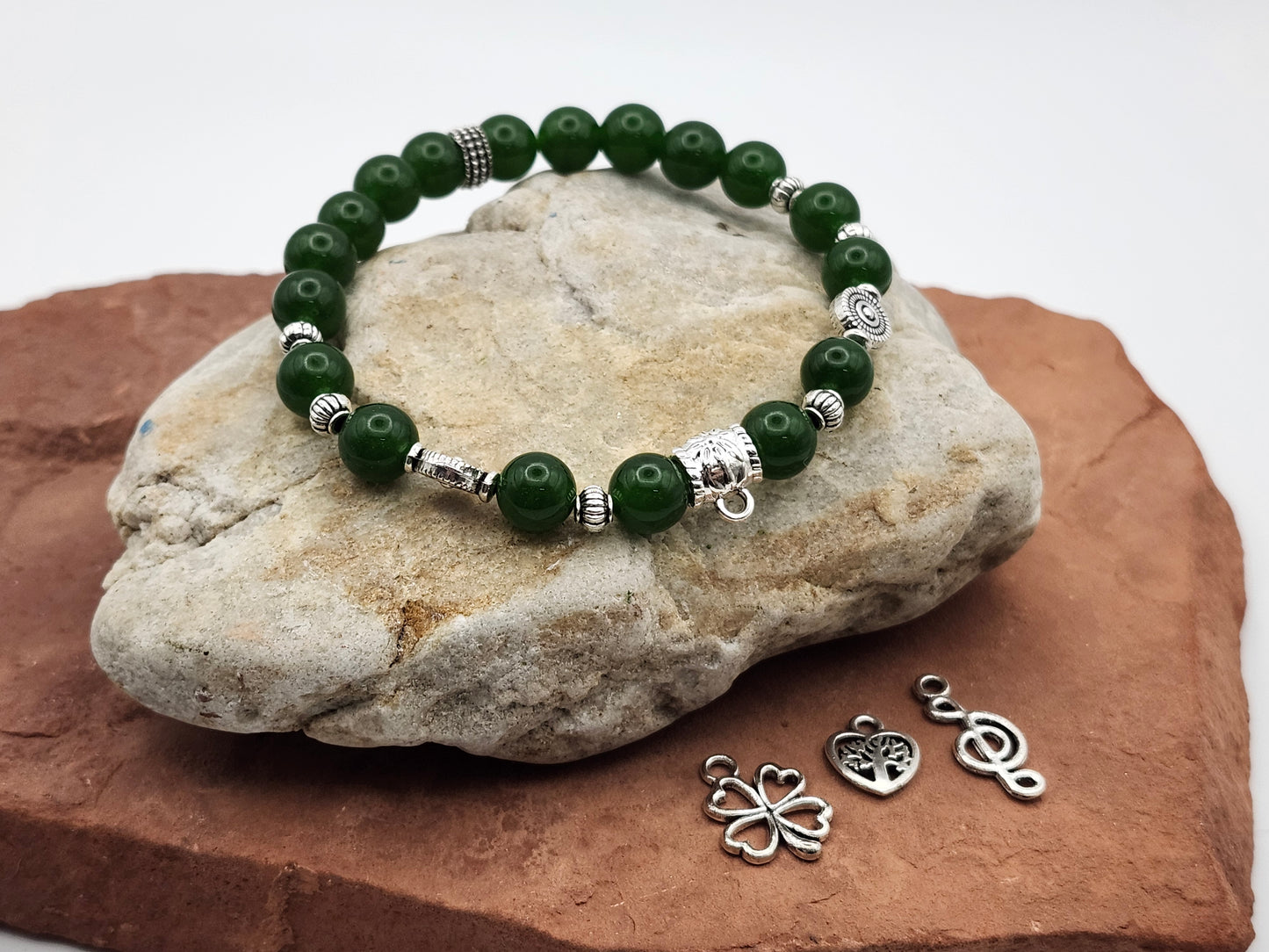 Choose-A-Charm Dark Green Jade