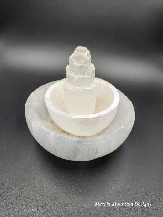 Natural Selenite Crystal Charging Bowls