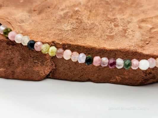 Watermelon Tourmaline Minimalist Necklaces