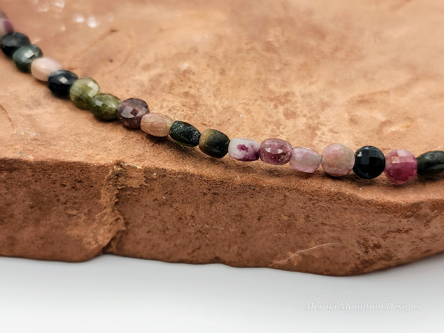 Watermelon Tourmaline Minimalist Necklaces